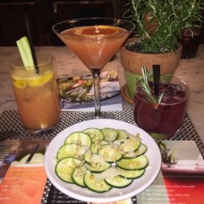 Gluten-free cocktails and zucchini from Fig & Olive